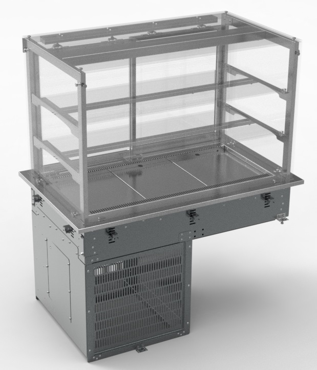 Витрина кондитерская холодильная закрытая встраиваемая (2 полки) RC31D Drop In 845x700x1357мм