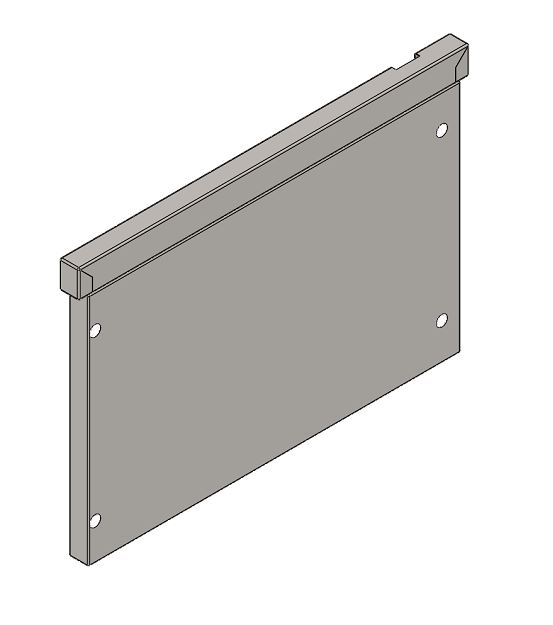Панель торцевая правая нижняя City из нерж. стали