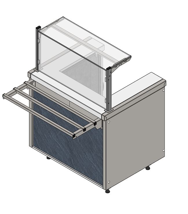 Прилавок нейтральный П-образный RCV11A City 800x700x1265(860)мм