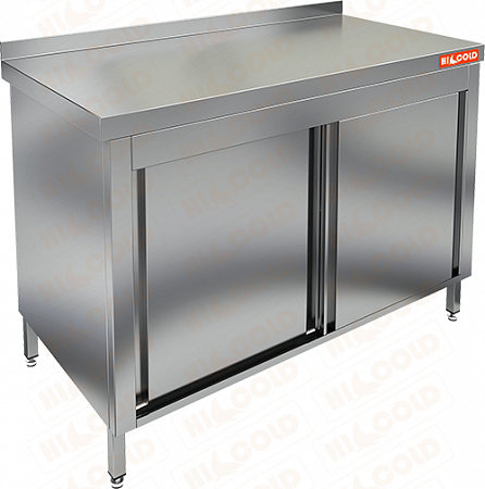 Стол производственный пристенный купе  HICOLD  НСЗК-16/7Б