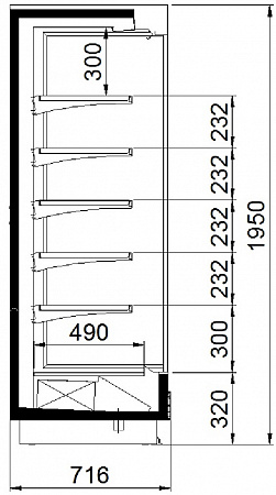 Холодильная горка Ариада Crosby ВС1.70-1250F (выносной холод)
